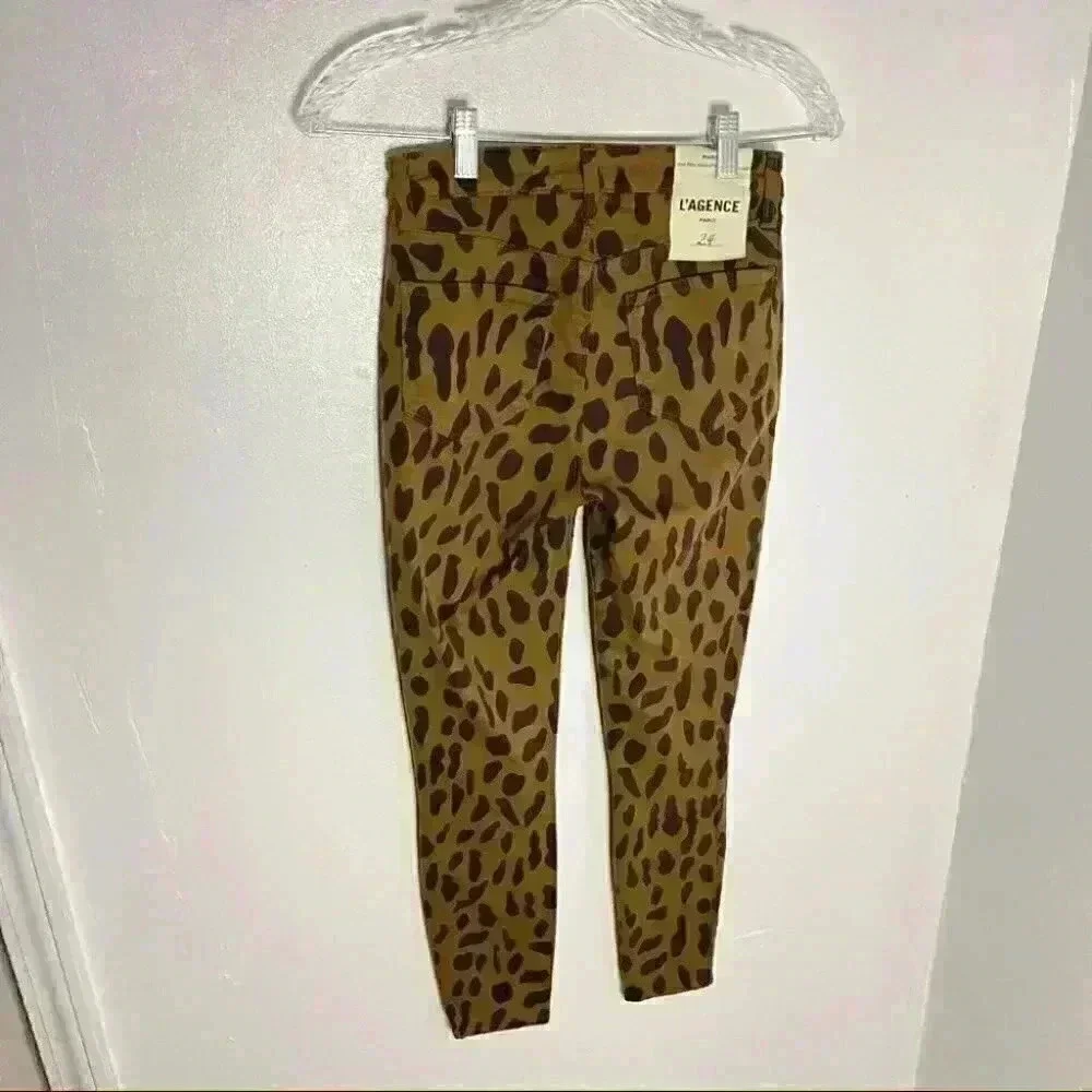NWT L’Agence Margot High-Rise Skinny Jeans Spotted Animal